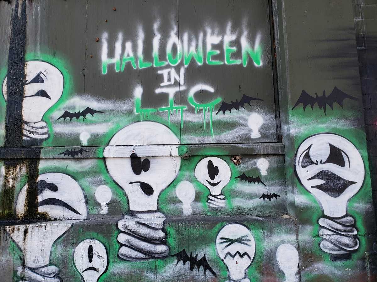 Halloween street art in LIC cover image